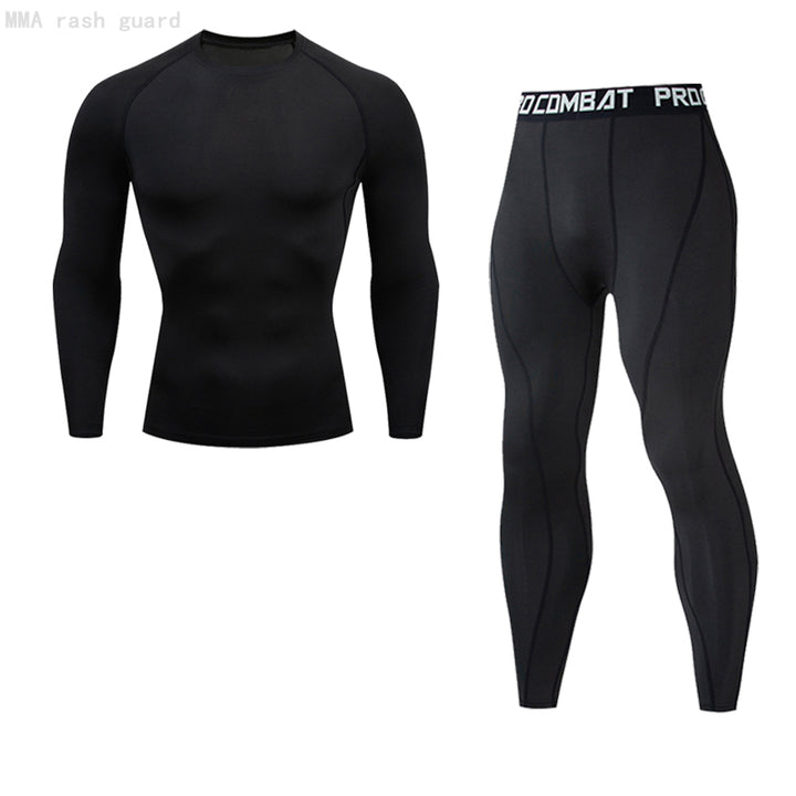 Premium Men’s Compression Sportswear Set – Gym Tights & Rashguard, Workout & Running Tracksuit, Training Clothes for Jogging