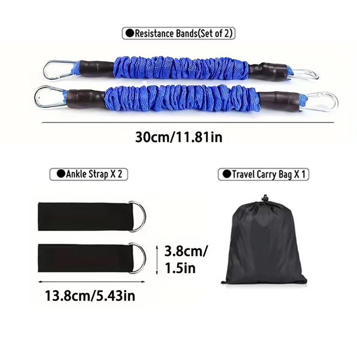 Premium Boxing Resistance Band Set – Leg Strength & Agility Training Strap System for MMA, Muay Thai, Boxing, Basketball & Fitness – Adjustable, High-Quality Resistance Bands for Explosive Power - StrengthXPhysiotherapy