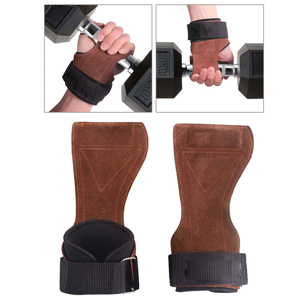 Premium Cowhide Gym Grips - Palm Guards & Protectors for Weightlifting, Gymnastics & Fitness Training - Durable Workout 