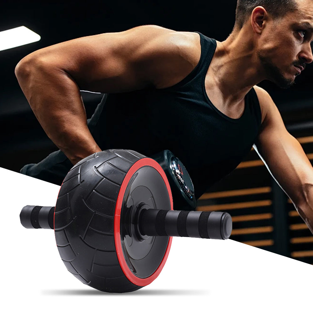 Premium Single-Wheel Ab Roller for Core & Abdominal Muscle Training - Mute, Rubber Wheel for Home Exercise & Bodybuilding, 