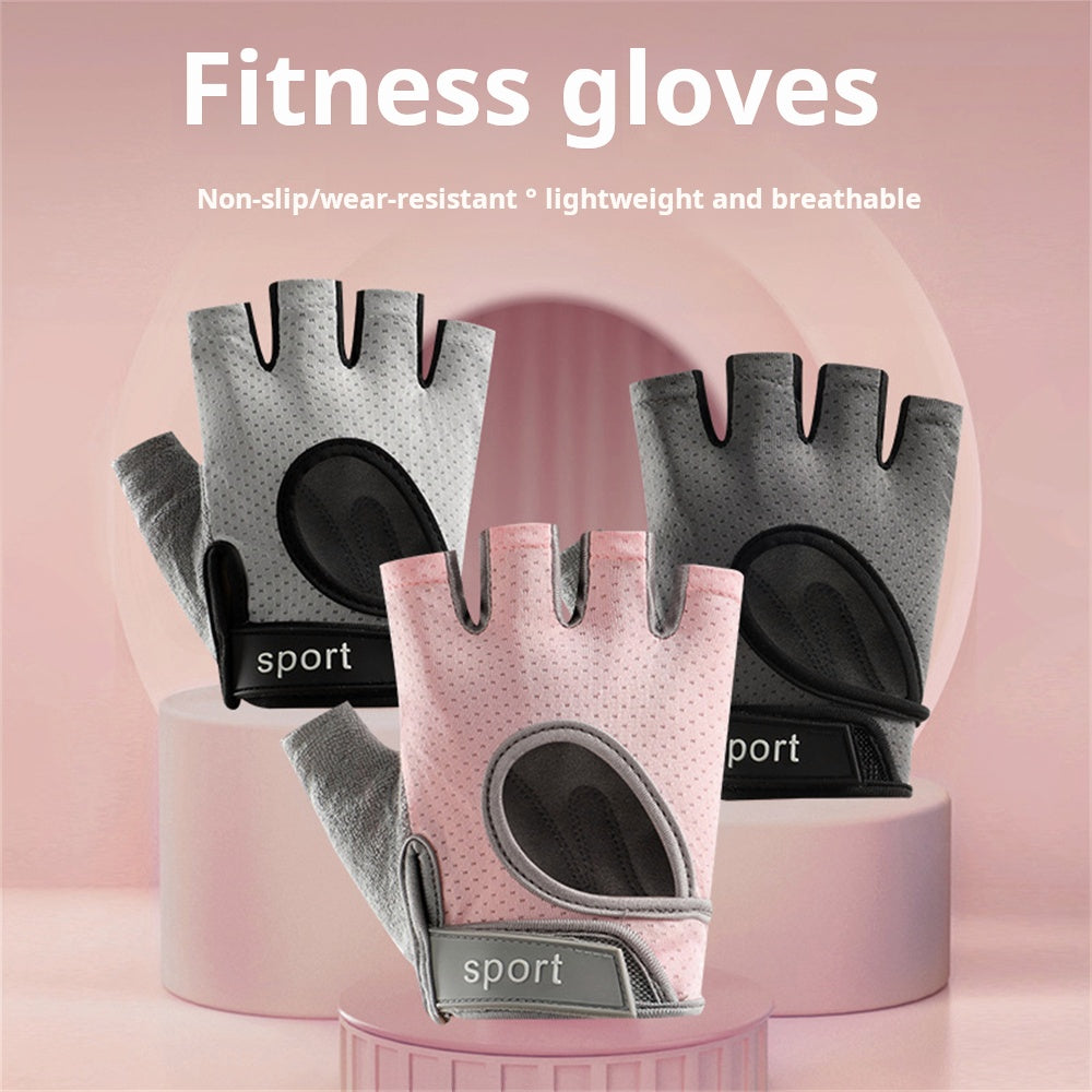 Premium Half Finger Gloves for Gym & Cycling - Anti-Slip Gel Pad Workout Gloves for Men & Women, Fingerless Fitness Gloves,