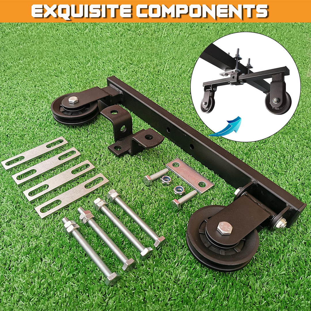 Premium DIY Fitness Double Pulley System – Home Gym Rope Pulldown Attachment for Biceps, Triceps, and Forearm Exercises, 