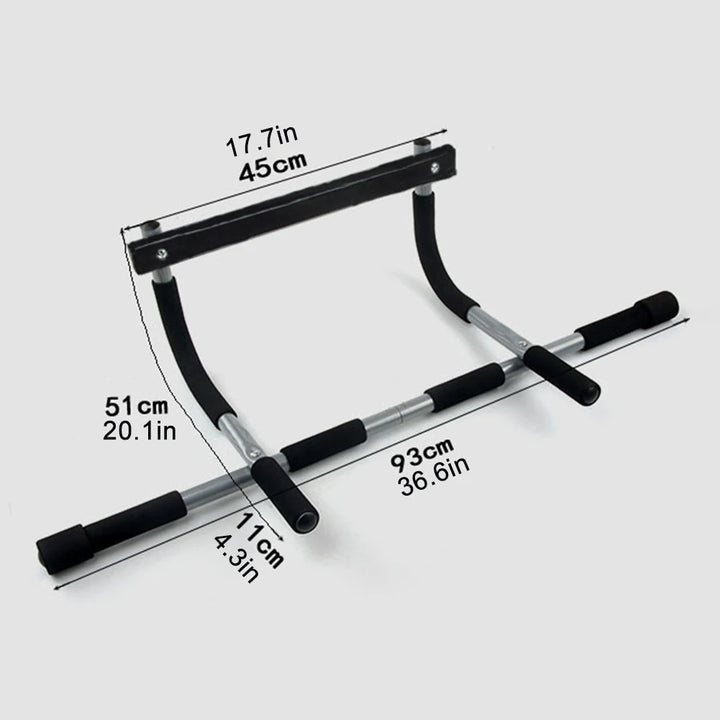 Premium Door Pull-up Bar – No Drilling, Steel Multi-Grip Workout Bar for Home Gym, Chin-up & Strength Training, Padded 