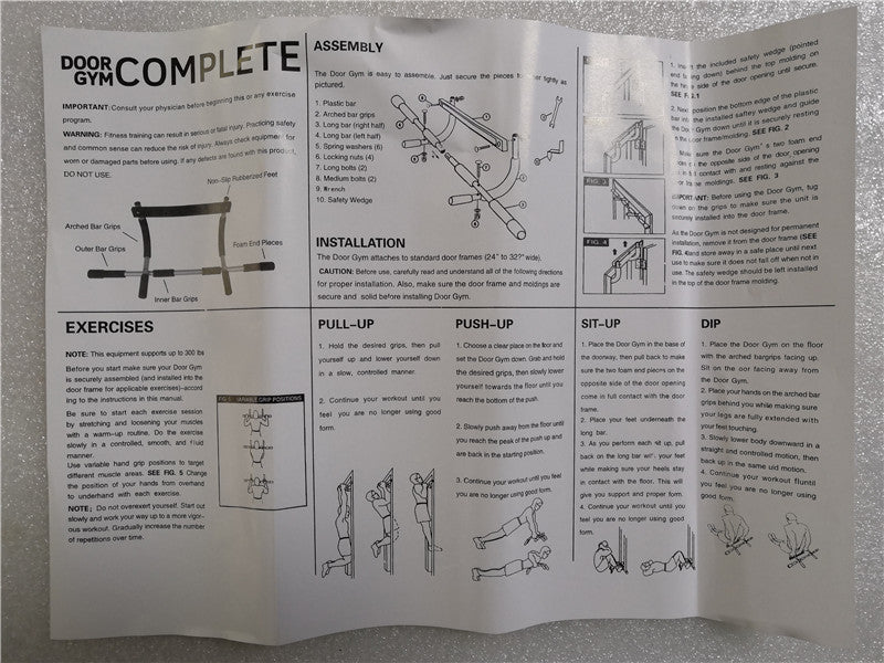 Premium Door Pull-up Bar – No Drilling, Steel Multi-Grip Workout Bar for Home Gym, Chin-up & Strength Training, Padded 