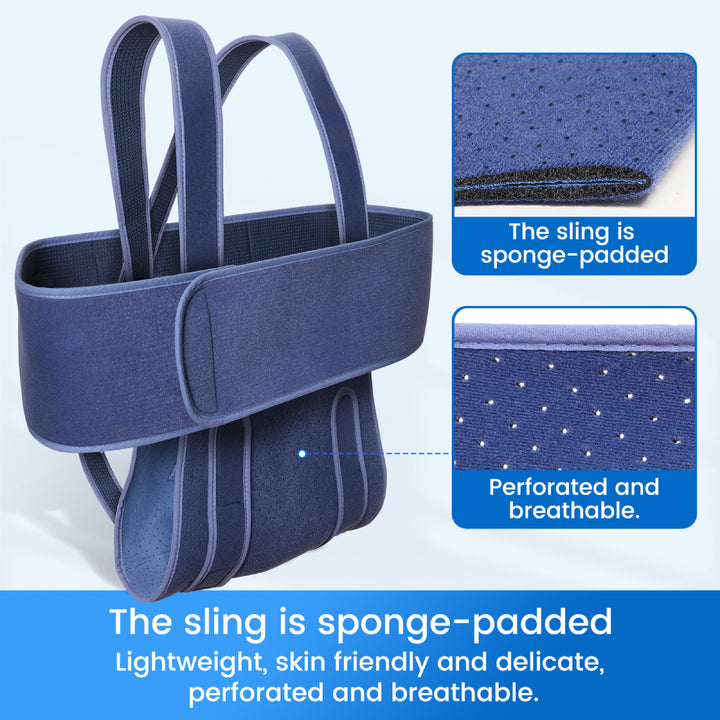 Premium Arm Sling for Adults - Broken Forearm Support, Elbow Sprain & Shoulder Injury Immobilizer, Ventilated & Breathable 