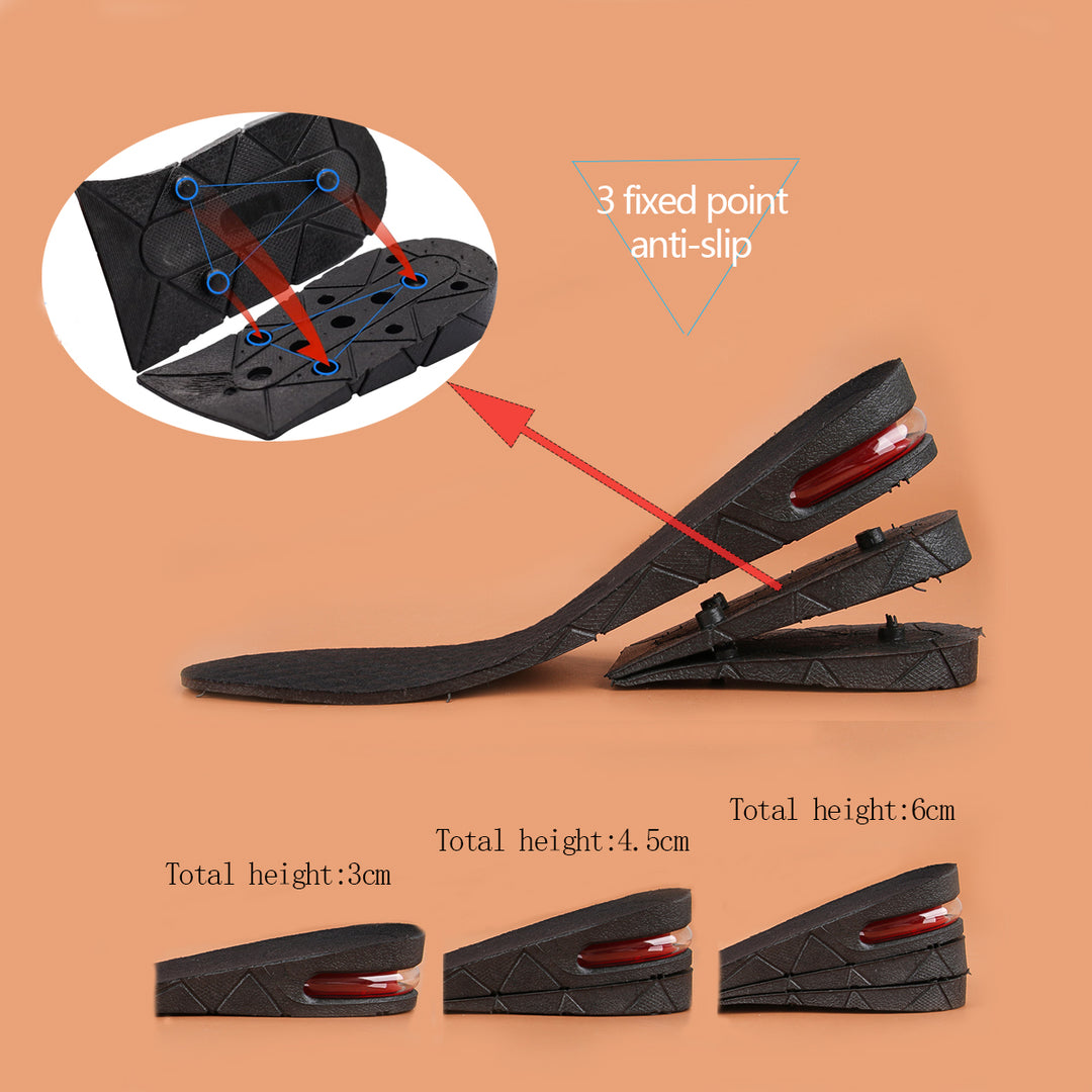 Premium Height Increase Insoles - Air Cushion Elevator Inserts for Men & Women, Adjustable 3-9cm Lift Kits for Comfort and 