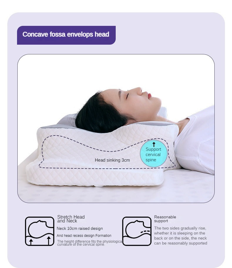 Premium Memory Foam Cervical Pillow – 2-in-1 Ergonomic Contour Neck Pillow for Pain Relief – Orthopedic Support Pillow for 