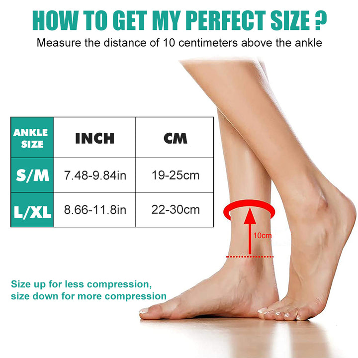 Premium Ankle Brace Compression Sleeves - 2 Pcs Arch Support for Plantar Fasciitis & Achilles Tendonitis, Strong Compression,