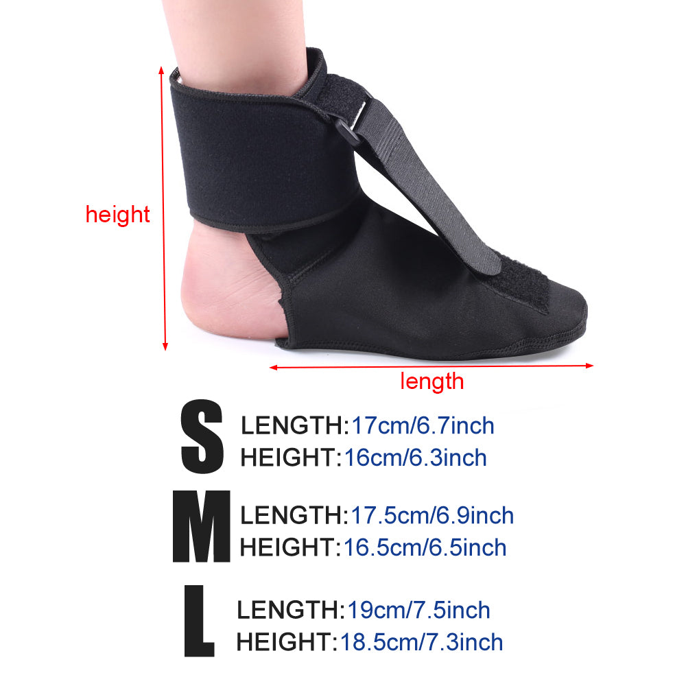 Premium Plantaar Fasciitis Night Splint Sock - Soft Foot Drop Brace for Pain Relief, Adjustable Stretcher for Achilles 