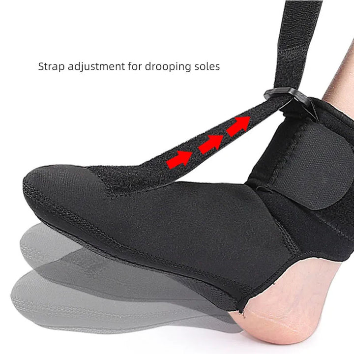 Premium Plantaar Fasciitis Night Splint Sock - Soft Foot Drop Brace for Pain Relief, Adjustable Stretcher for Achilles 