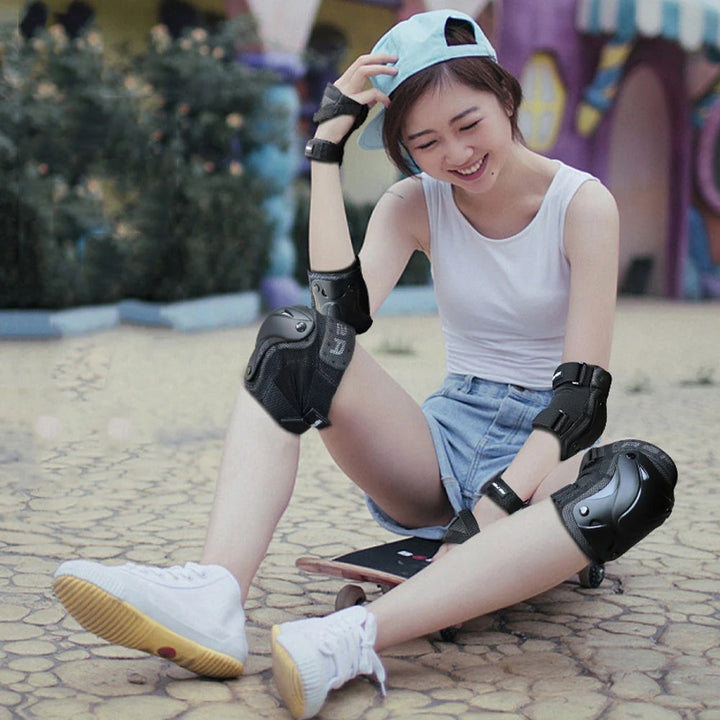 Premium Protective Gear Set for Kids & Adults – Elbow, Knee, Wrist Pads for Skateboarding, Roller Skating, BMX, Cycling, & Outdoor Sports – Adjustable, Breathable, Shockproof Safety Pads - StrengthXPhysiotherapy