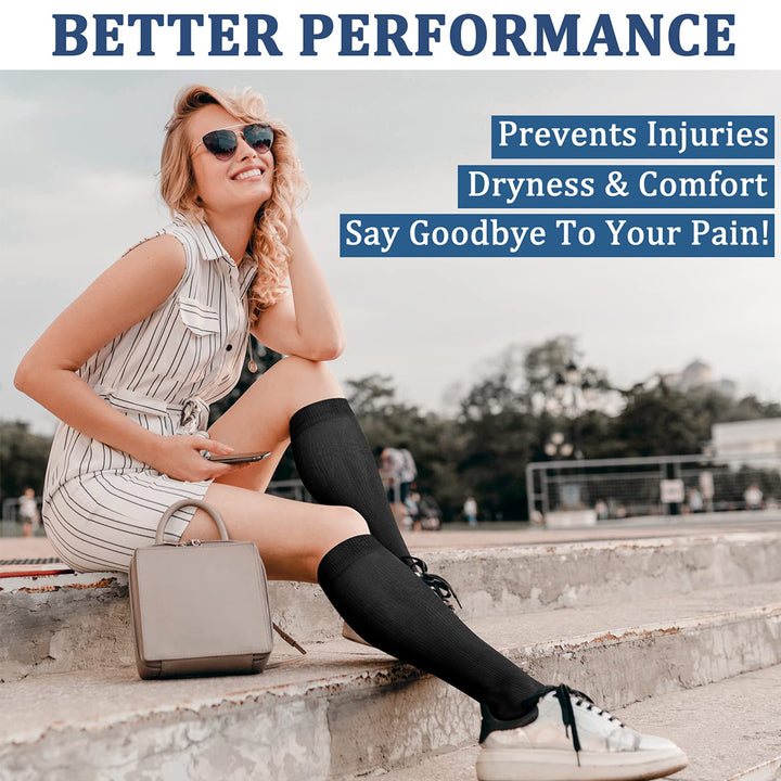 Premium Compression Socks 20-30mmHg for Men & Women – Medical Nursing Stockings for Varicose Veins, Edema, Pregnancy