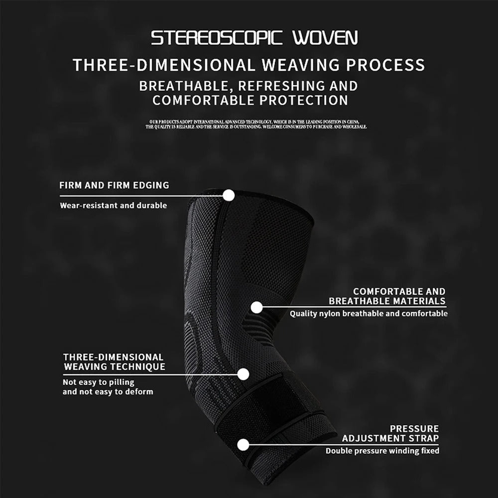 Premium Elbow Brace Compression Sleeve for Tendonitis & Tennis Elbow Relief, Joint Pain Support Protector, Fitness Bandage for Elbow Injury – 1PC - StrengthXPhysiotherapy