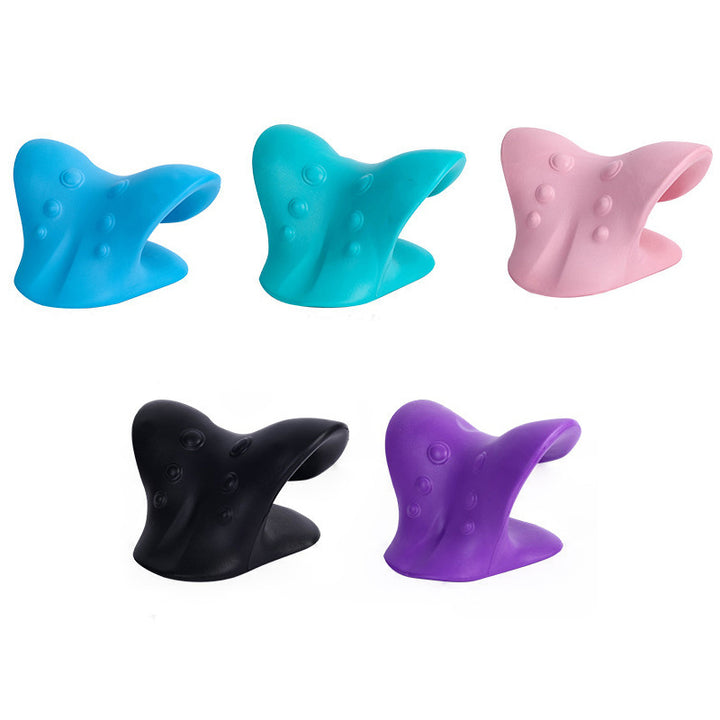 Premium Neck Support Pillow – Chiropractic Relaxer & Shoulder Traction Stretcher – Therapeutic Cervical Spine Alignment 
