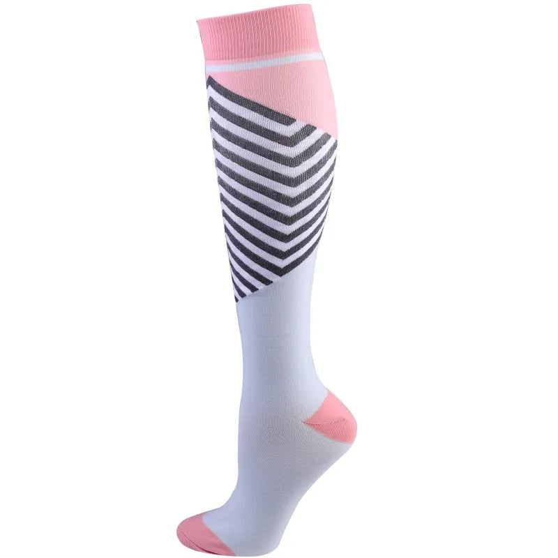 Premium Cycling Compression Socks for Men & Women – Prevent Varicose Veins, Edema & Diabetes – Knee Support for Running,