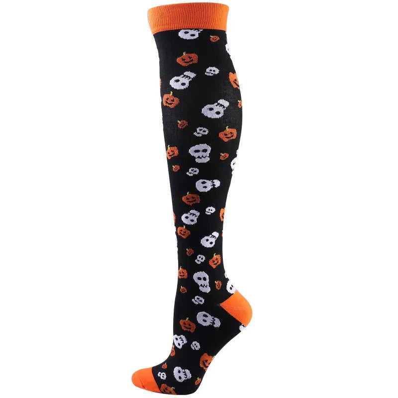 Premium Cycling Compression Socks for Men & Women – Prevent Varicose Veins, Edema & Diabetes – Knee Support for Running,