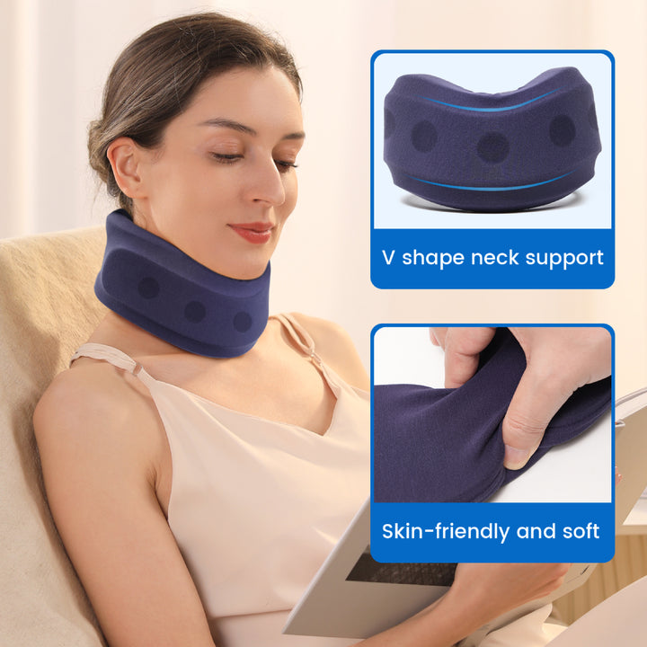 Premium Adjustable Neck Brace Foam Cervical Collar for Pain Relief, Comfortable Support for Home Use and Sleeping, Various 