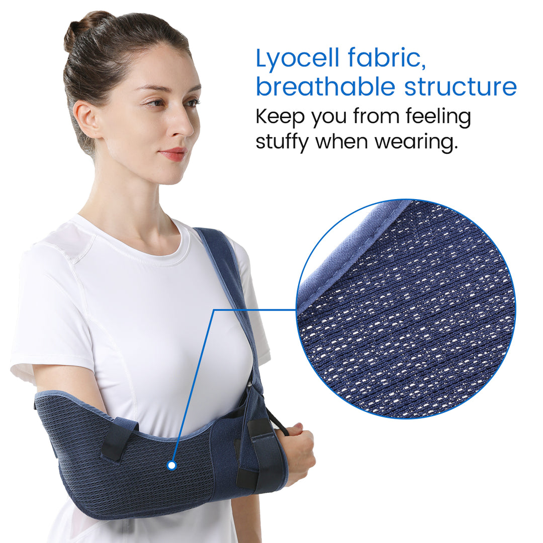 Premium Shoulder Abduction Sling Support with Pillow for Injury Recovery, Medical Immobilizer, Ventilated Mesh, Universal 