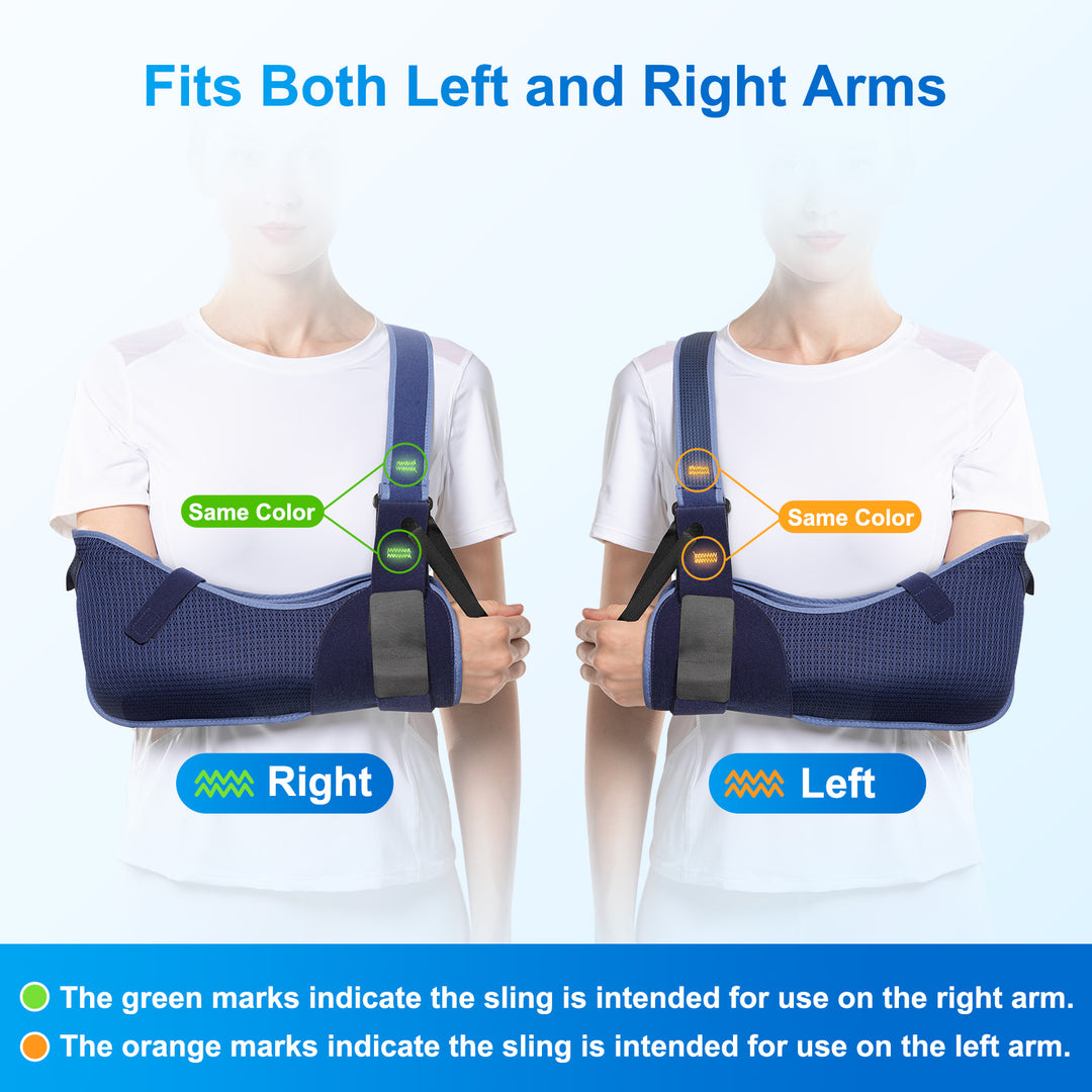 Premium Shoulder Abduction Sling Support with Pillow for Injury Recovery, Medical Immobilizer, Ventilated Mesh, Universal 