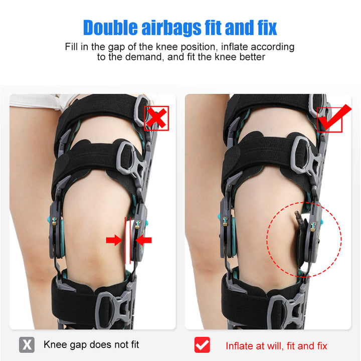 Premium Adjustable Hinged Knee Brace for Postoperative Recovery, ROM Immobilizer for ACL, MCL, Meniscus Tear, and Ligament 