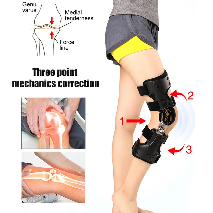 Premium Knee Brace for ACL/MCL/PCL Injuries, Ligament Support & Sports Recovery, Hinged ROM Orthopedic Orthosis for Men & 