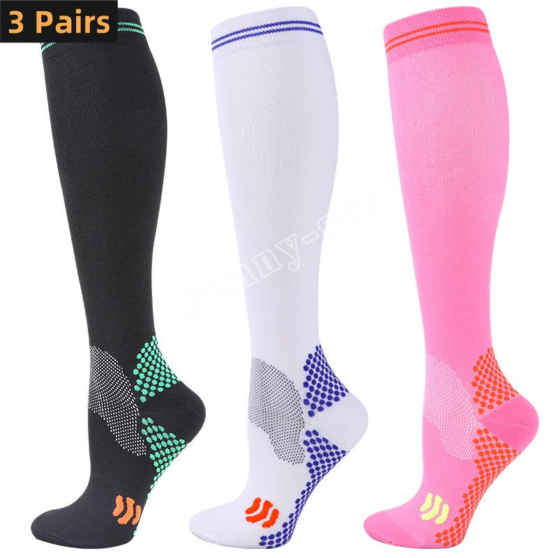 Premium Compression Socks for Men & Women – 20-30 mmHg Support for Varicose Veins, Running, Cycling, Football, Soccer – 