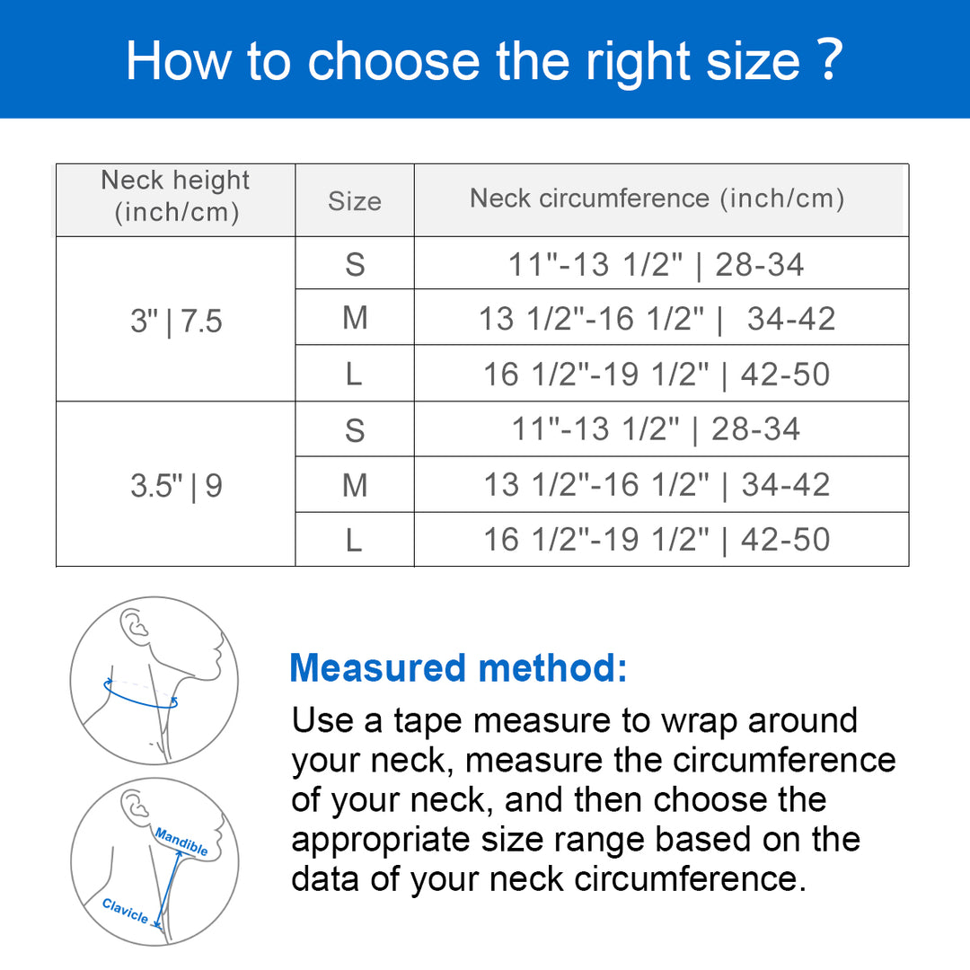 Premium Adjustable Neck Brace for Pain Relief - Soft Cervical Collar for Sleeping, Travel, and Posture Support | Ergonomic  