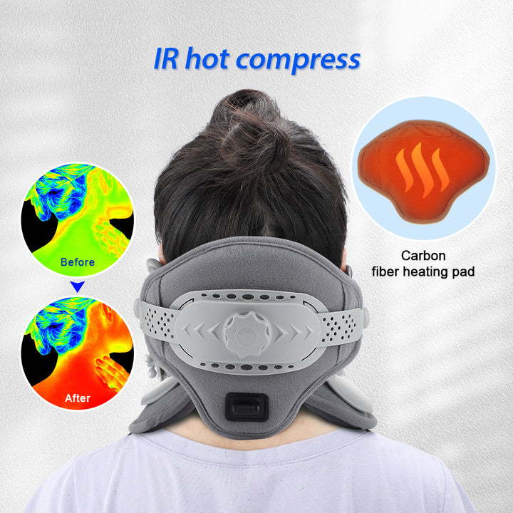 Premium Silicone Neck Brace for Cervical Pain Relief, Breathable & Waterproof Support Collar for Neck Injuries, Stiffness, 