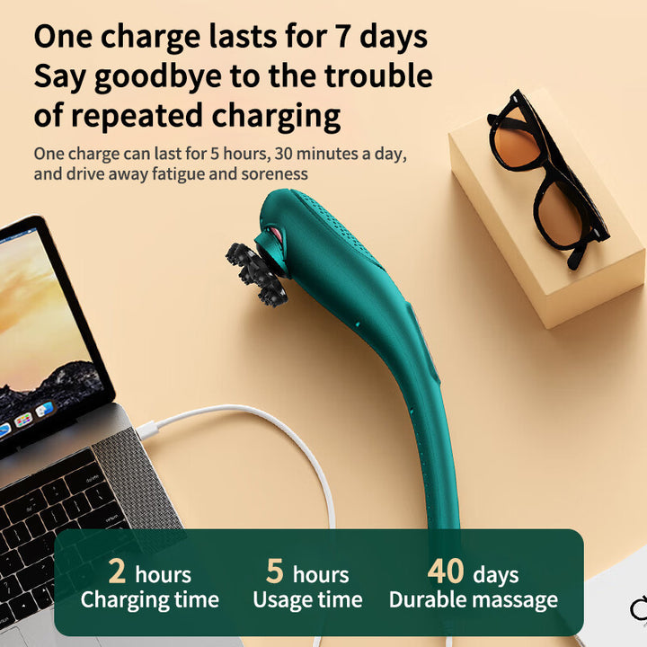 Premium Electric Massage Hammer Stick - Wireless Handheld Heating Vibration Instrument for Cervical Vertebra, Waist, and Back