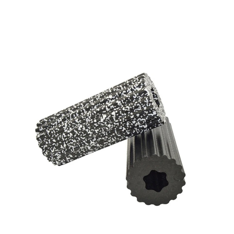 Premium EPP Foam Roller for Muscle Relaxation, Yoga Column, High Hardness, Hollow Shaft, Lean Leg Fitness, Plum Shaped Design, Smooth Surface, Black & Red, 30x15x15cm - StrengthXPhysiotherapy