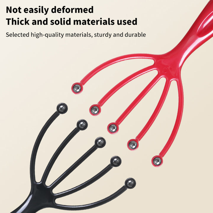 Premium Nine-Claw Head Massager - 360° Rotating Massage Beads, Handheld Steel Ball Design for Scalp & Neck Relaxation, Stress