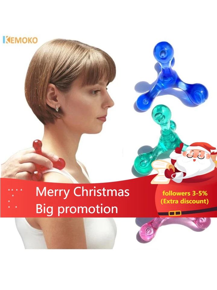 Premium Portable Body Massager - Mini Four Balls Travel Massager for Trigger Point Therapy, Head, Back, Foot, and Leg