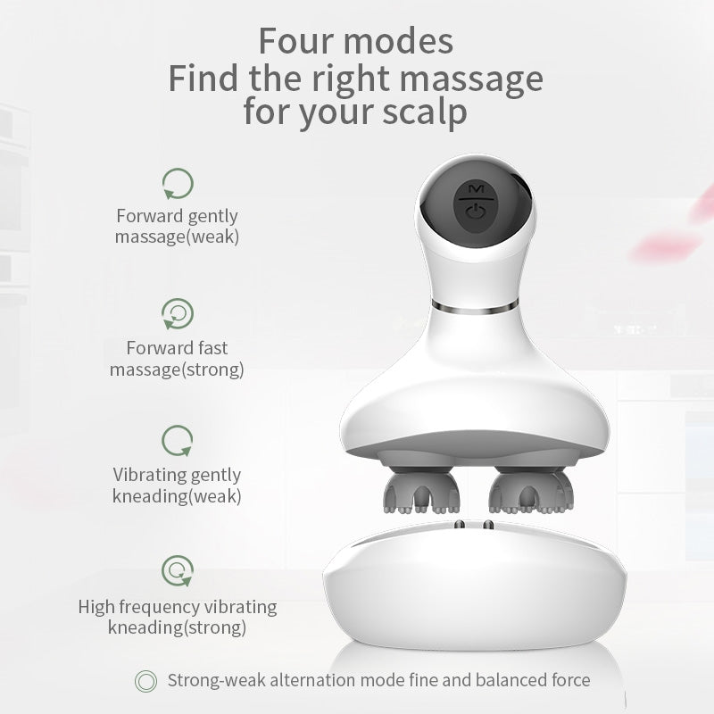 Premium Electric Cordless Scalp Massager for Hair Growth, Deep Clean, and Stress Relief – Rechargeable, Waterproof, 4 Modes,