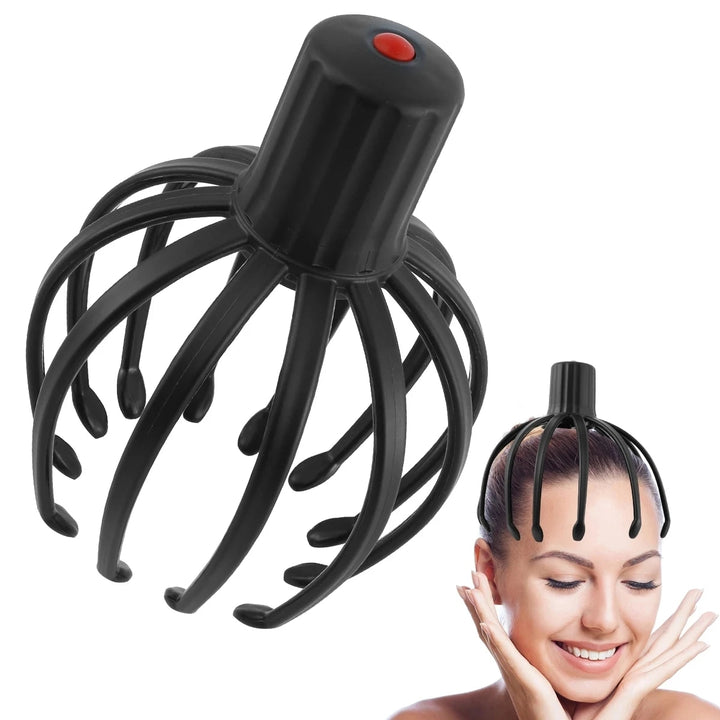 Premium Electric Scalp Massager - Cordless 12-Claw Rechargeable Head Relaxer with 3 Vibration Modes & USB Charging