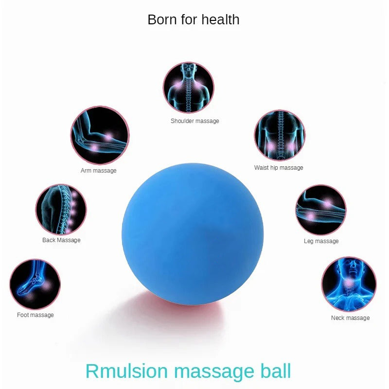 Premium Rubber Massage Ball for Muscle Relaxation, Pain Relief, and Trigger Point Therapy – Lacrosse Fascia Ball for Yoga, Fitness, Physiotherapy & Stress Relief - StrengthXPhysiotherapy