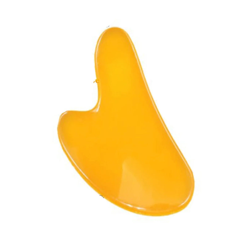 Premium Amber Resin Gua Sha Scraping Tool for Foot Massage and Relaxation, Antibacterial Beeswax Material, Ergonomic Handle