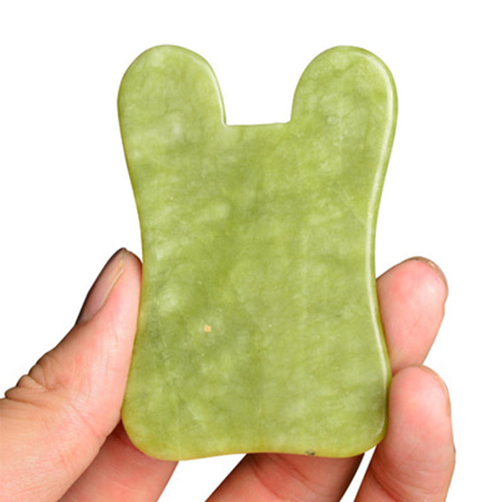 Premium Natural Jade Gua Sha Scraper Board for Face Massage, Acupoint Meridian Relaxation, Skin Lifting and Eye Care SPA Tool