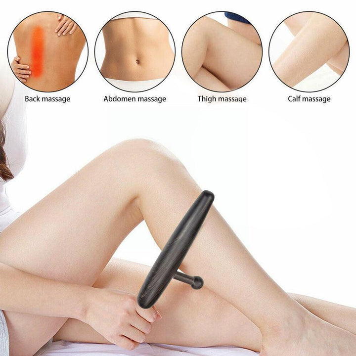 Premium Stainless Steel Manual Deep Tissue Massage Tool - Versatile Trigger Point T-Bar for Full Body Relaxation and Muscle