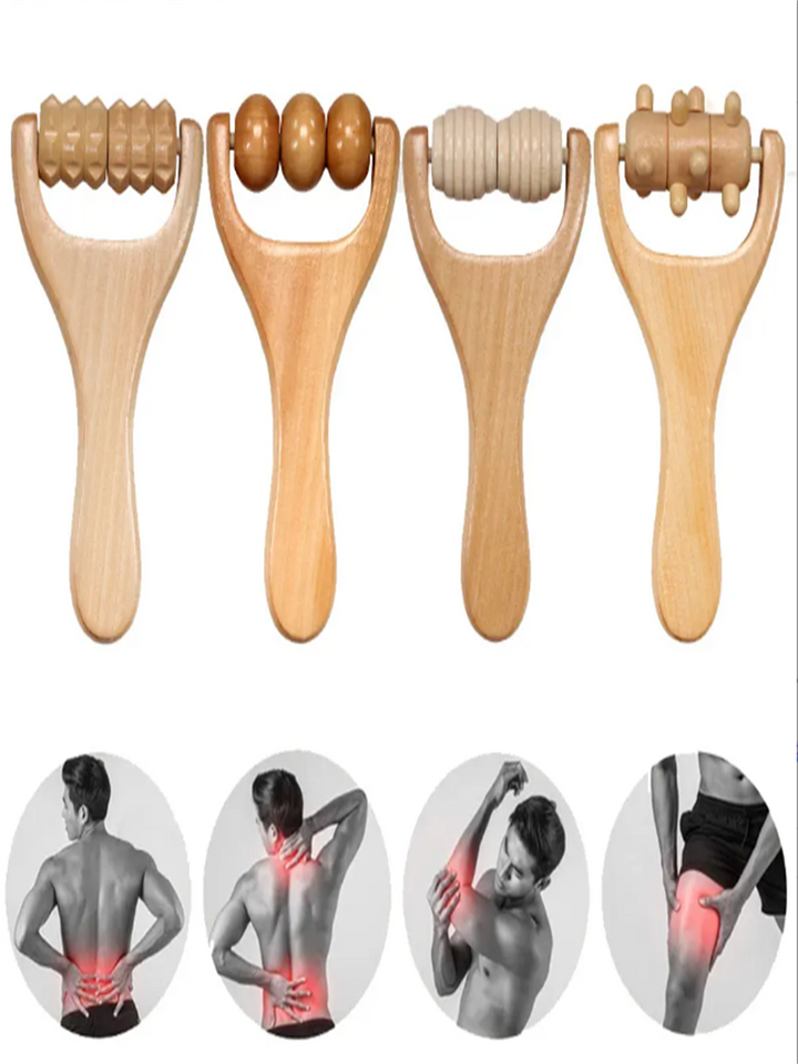 Premium Wooden Massage Roller Tool for Full Body Relief - Lightweight Maderotherapy for Waist, Thighs, Legs, Arms, Neck