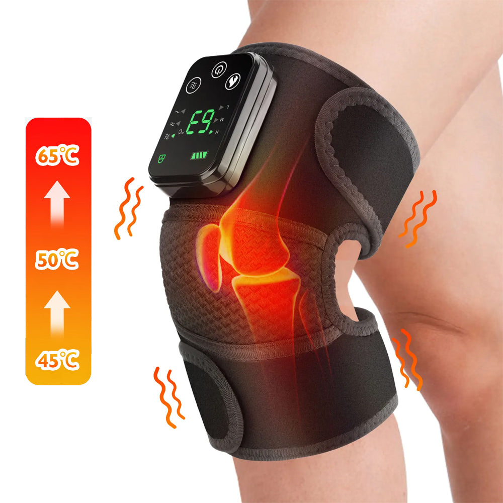 Premium USB Electric Heating Kneepads & Shoulder Massager | 3-in-1 Adjustable Heated Brace with Three Heat Levels & Vibration