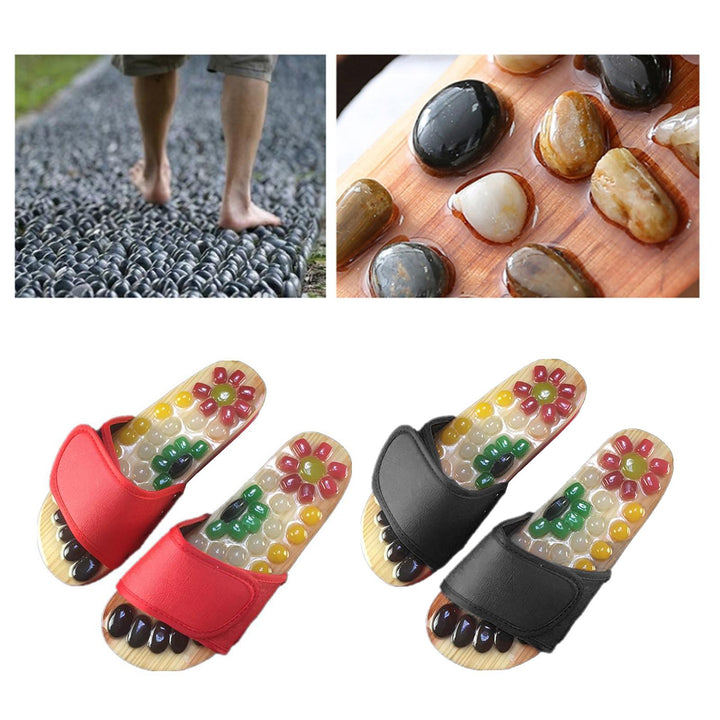 Premium Reflexology Foot Massager Sandals - Adjustable Acupressure Slippers for Stress Relief and Comfort - Non-Slip EVA