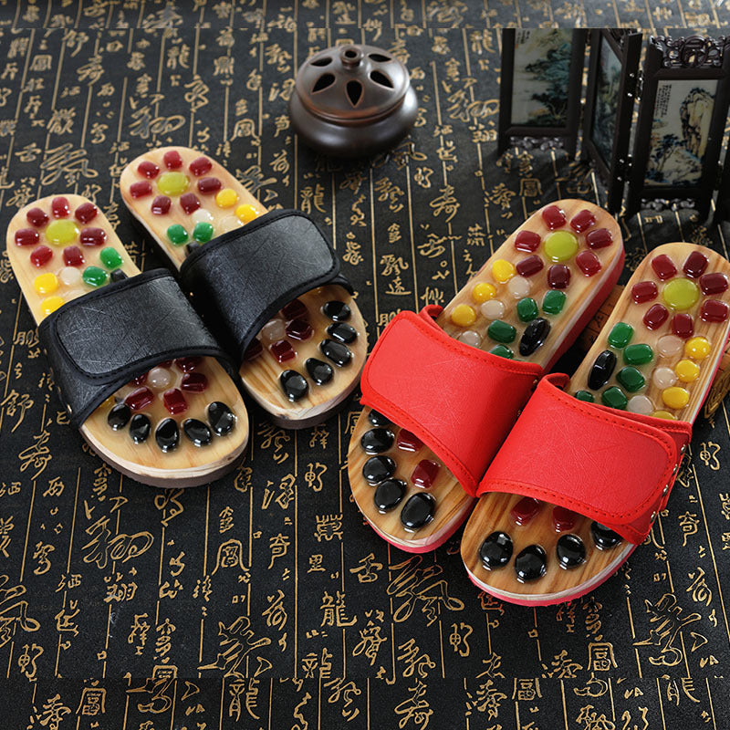 Premium Reflexology Foot Massager Sandals - Adjustable Acupressure Slippers for Stress Relief and Comfort - Non-Slip EVA