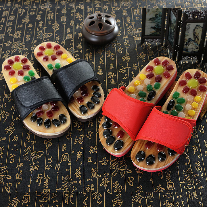 Premium Reflexology Foot Massager Sandals - Adjustable Acupressure Slippers for Stress Relief and Comfort - Non-Slip EVA
