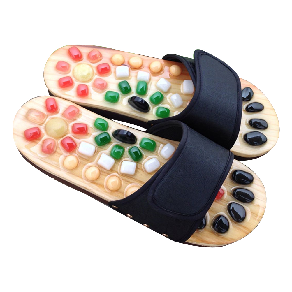 Premium Reflexology Foot Massager Sandals - Adjustable Acupressure Slippers for Stress Relief and Comfort - Non-Slip EVA