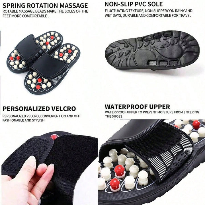 Premium Foot Massage Slippers for Reflexology and Moxibustion – Comfortable Walking Shoes for Pain Relief and Relaxation, 