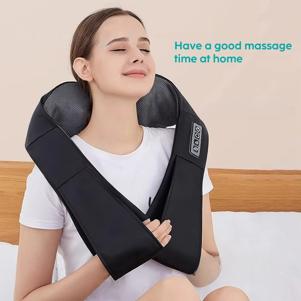Luxury Shiatsu Neck, Back & Shoulder Massager with Heat, 4D Deep Kneading for Full Body Muscle Relief, Electric Massage Pillow for Legs & Tissue Stress - StrengthXPhysiotherapy