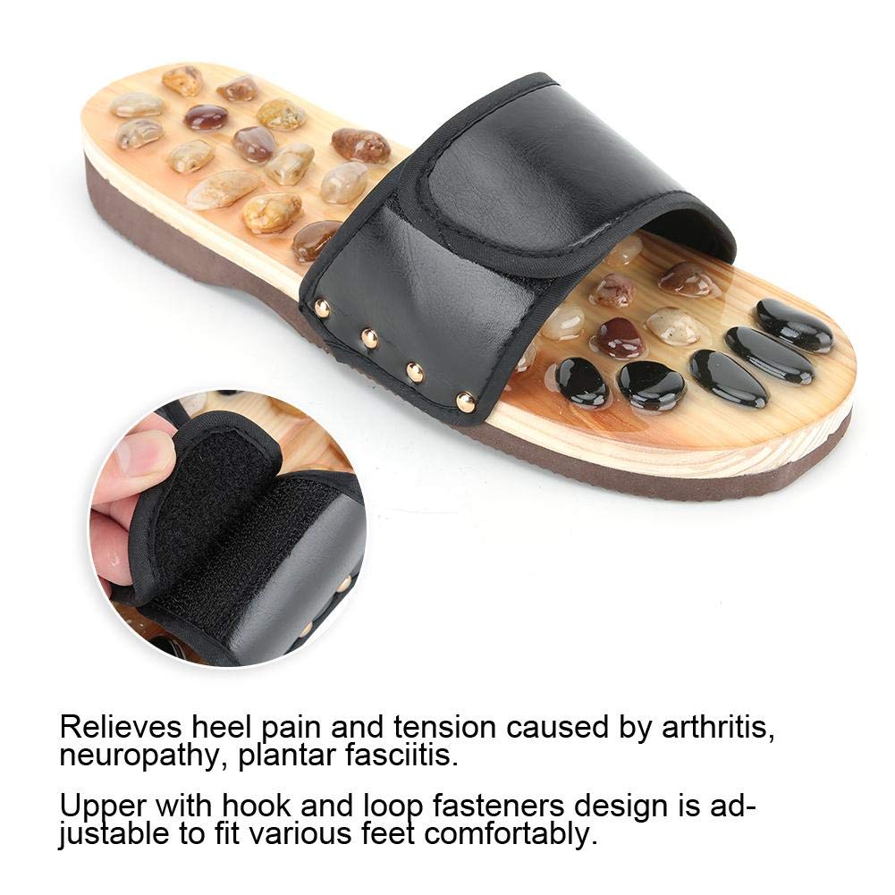 Premium Acupressure Massage Slippers – Natural Stone Foot Massage Shoes for Reflexology – Stimulate Pressure Points, Boost 