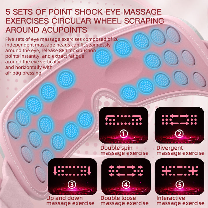 Premium Electric Eye Massager 4D – Hot Compress, Air Bag Pressure, Vibration Massage, Bluetooth Music, Eye Care Instrument