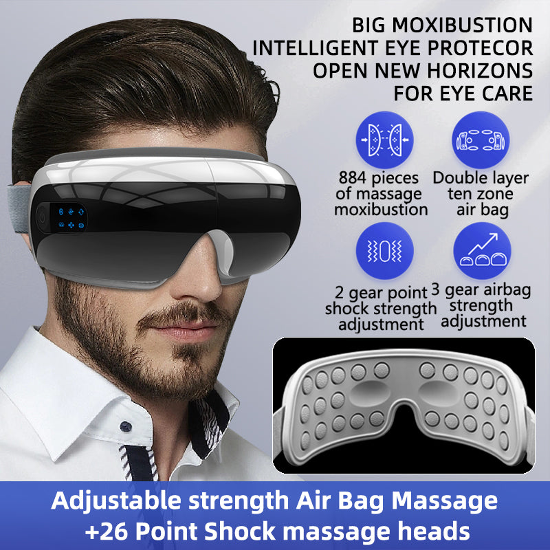 Premium Electric Eye Massager 4D – Hot Compress, Air Bag Pressure, Vibration Massage, Bluetooth Music, Eye Care Instrument