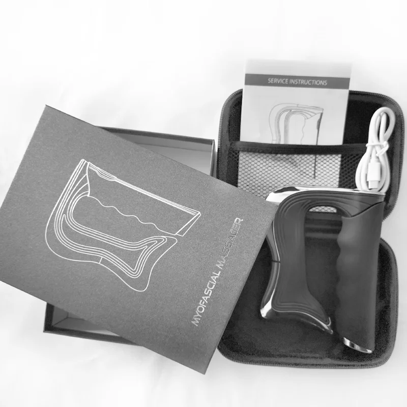 Premium Electric Fascia Massager with NMES Muscle Stimulation, Gua Sha Scraping Tool for Lymphatic Drainage & Pain Relief, 